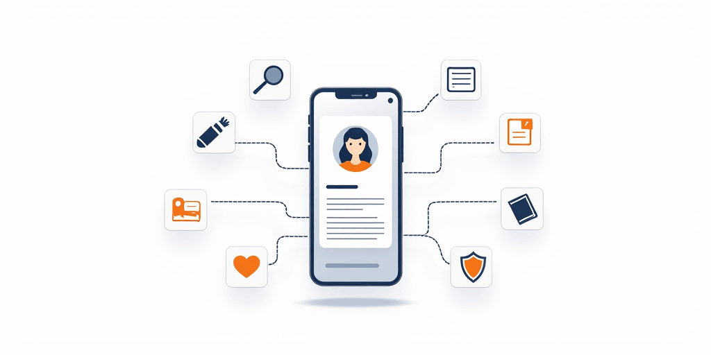 Инфографика: Раздел 'Общение с ИИ друзьями' на MixMeet.Fun — руководство по поиску и выбору ИИ друга, началу диалога, запросу фотосессий, темам для общения, очистке чата и конфиденциальности. Визуальное представление всех этапов взаимодействия с ИИ.