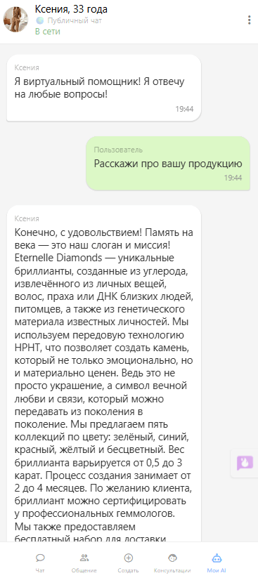 Скриншот страницы - Чат на сервисе Mixmeet.fun